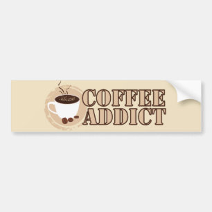 Adesivo Para Carro Caneca e feijões do viciado do café