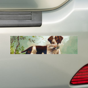 Adesivo Para Carro Cão caçador com pássaro na boca