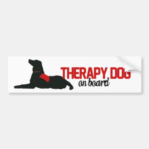 Adesivo Para Carro Cão (da terapia) a bordo do vermelho