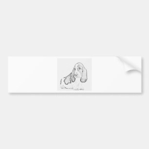 Adesivo Para Carro Cão de Basset
