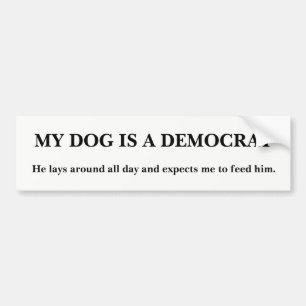Adesivo Para Carro Cão de Democrata