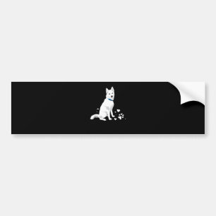 Adesivo Para Carro Cão Rouco de Neve Branca, Husky, Irlandês,