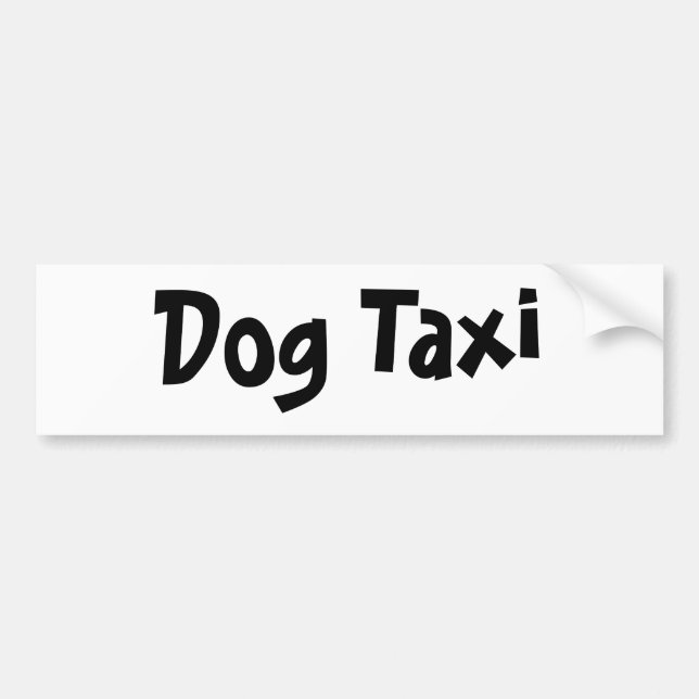 Adesivo Para Carro Cão Taxi (Frente)