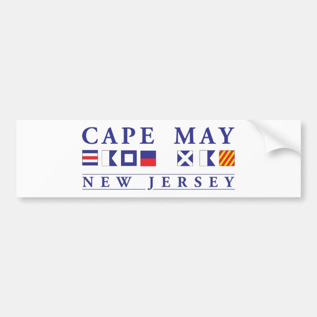 Adesivo Para Carro Cape May New-jersey (Frente)