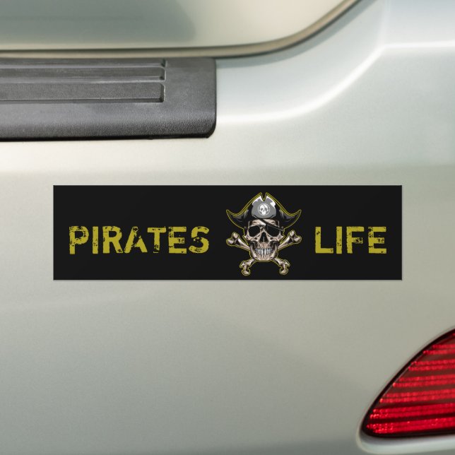 Adesivo Para Carro Capitão Nome Pirate Legend Black Bumper Sticker (No carro)