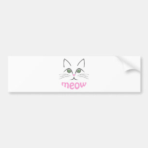 Adesivo Para Carro Cara do gato