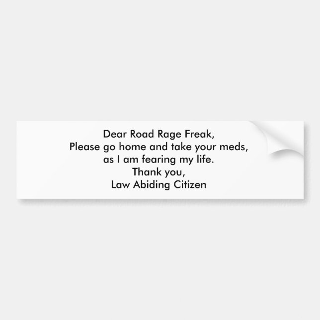 Adesivo Para Carro Cara Estrada Raiva (Frente)