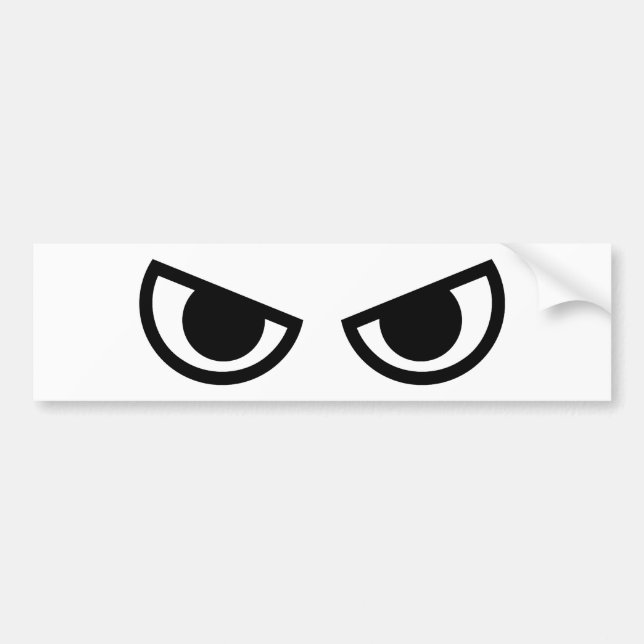 Adesivo Para Carro Cara irritada dos olhos (Frente)