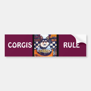 Adesivo Para Carro Cardigan Welsh Corgi Chef