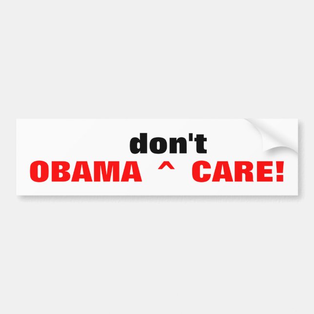 Adesivo Para Carro ^CARE de OBAMA^do não!  bumpersticker (Frente)