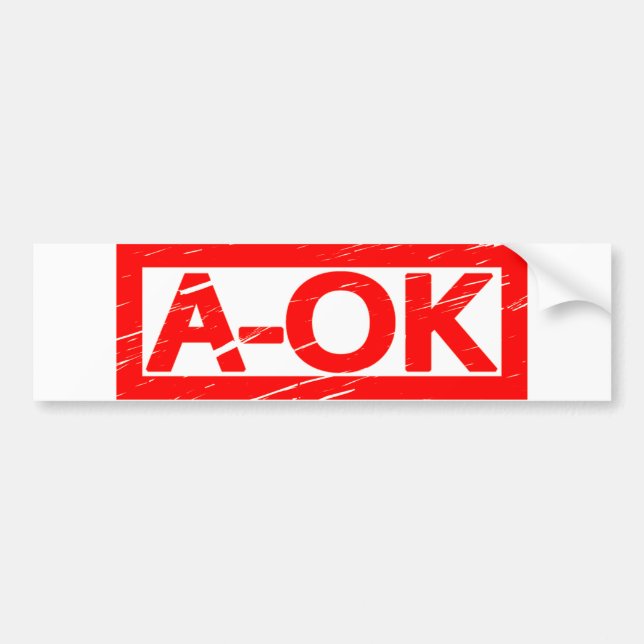 Adesivo Para Carro Carimbo A-OK (Frente)
