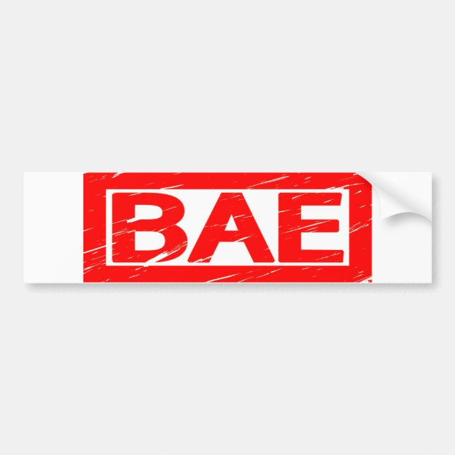 Adesivo Para Carro Carimbo Bae (Frente)