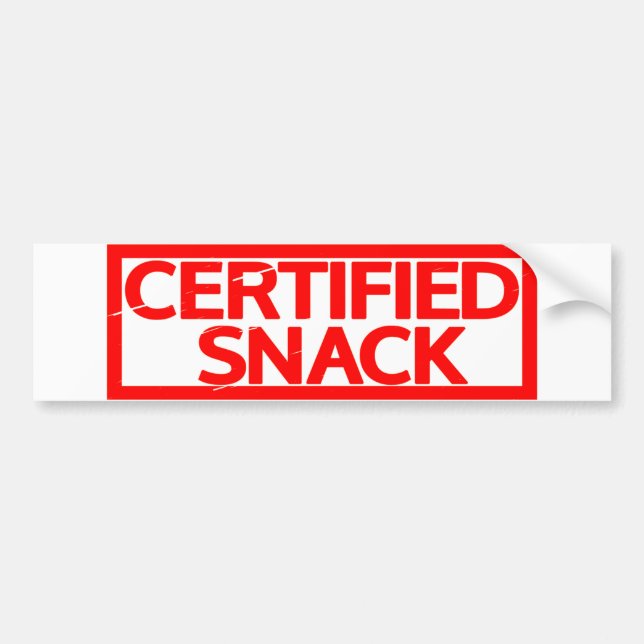 Adesivo Para Carro Carimbo de snack certificado (Frente)