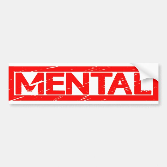 Adesivo Para Carro Carimbo Mental (Frente)