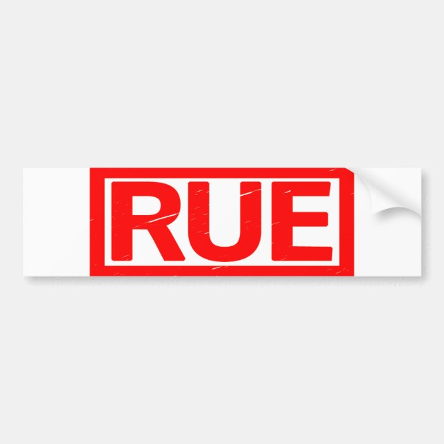 Adesivo Para Carro Carimbo Rue (Frente)