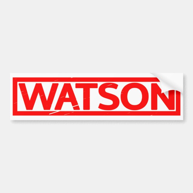 Adesivo Para Carro Carimbo Watson (Frente)