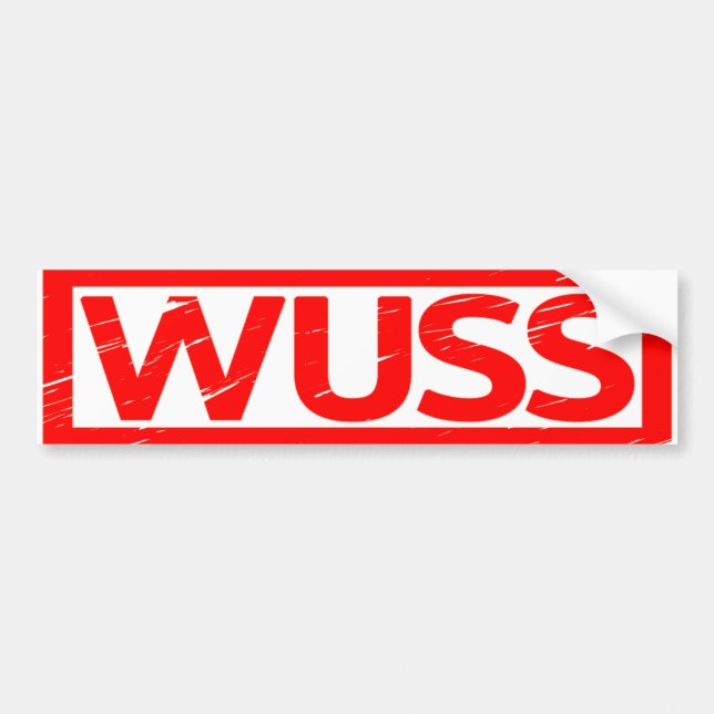 Adesivo Para Carro Carimbo Wuss (Frente)