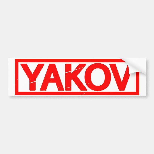 Adesivo Para Carro Carimbo Yakov (Frente)