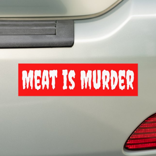 Adesivo Para Carro Carne é Assassinato, Ativismo Vegano (No carro)