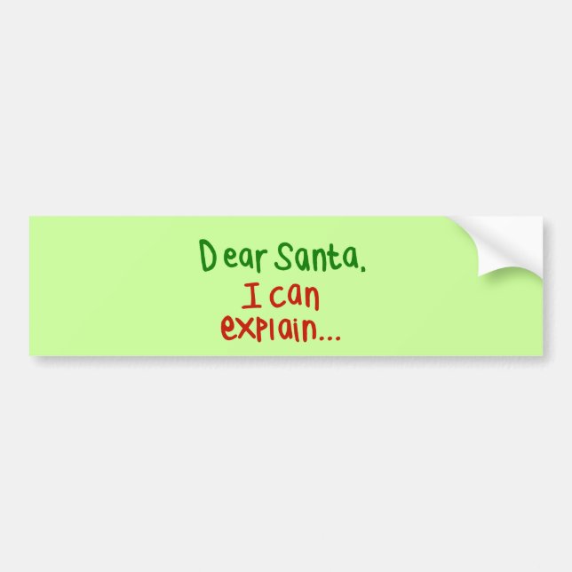 Adesivo Para Carro Caro papai noel que eu posso explicar (Frente)