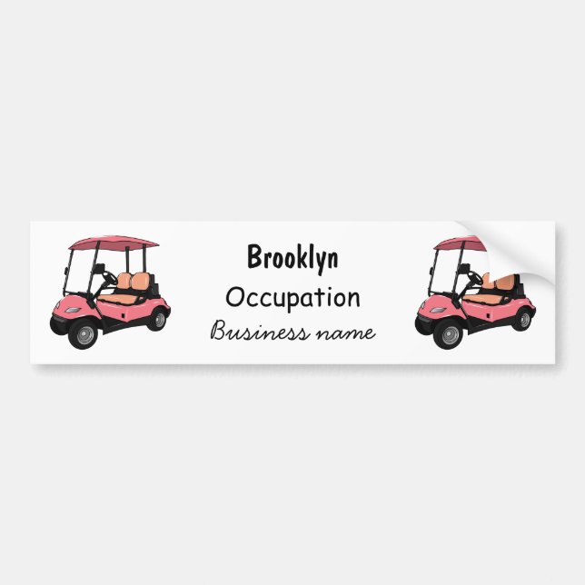 Adesivo Para Carro Carrinho de golfe / desenho animado de buggy de go (Frente)