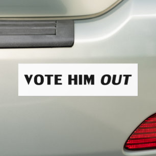 Adesivo Para Carro carro branco preto "vota para fora"