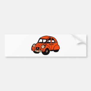 Adesivo Para Carro carro de 2 franceses do vintage do cv