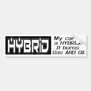 Adesivo Para Carro CARRO HÍBRIDO engraçado