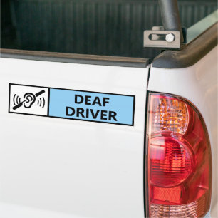 Adesivo Para Carro Carro para Deficientes Auditivos Surdos Motoristas