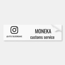 Adesivo Para Carro Cartões de Negócios do Instagram | Seu Nome ID do