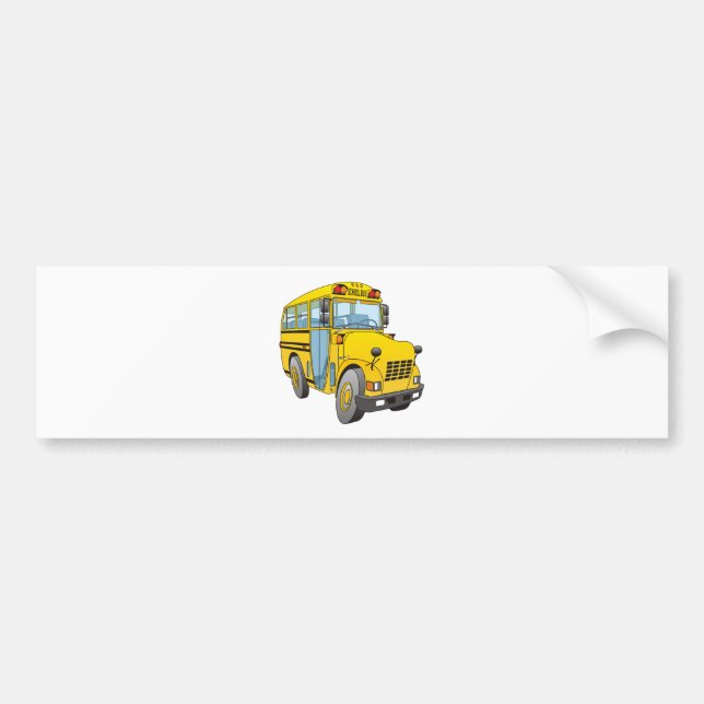Adesivo Para Carro Cartoon de ônibus escolar (Frente)