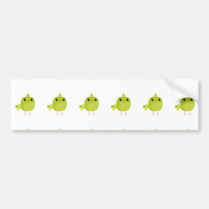 Adesivo Para Carro Cartoon de Pássaro Verde