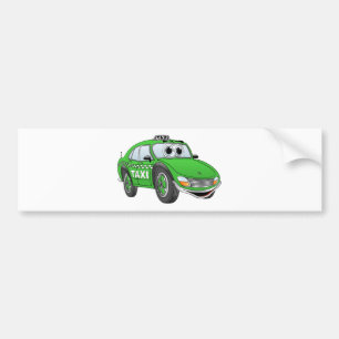 Adesivo Para Carro Cartoon de táxi verde