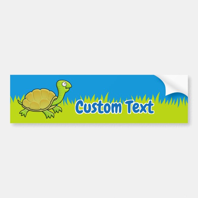 Adesivo Para Carro Cartoon Turtle Bumper Sticker (Frente)