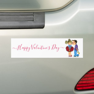 Adesivo Para Carro Casal Romântico bonito - Amor - Beijo Dia de os n