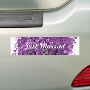 Adesivo Para Carro Casamento da árvore da folha de Purple Heart da