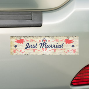 Adesivo Para Carro Casamento Náutico do Marinho de de recem casados