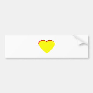 Adesivo Para Carro Casamento Vermelho Amarelo do Coração Convite ao M