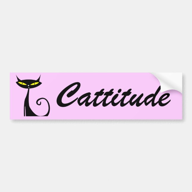 Adesivo Para Carro Cattitude (Frente)