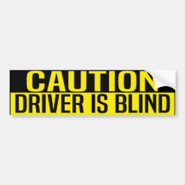 Adesivo Para Carro caution driver is blind