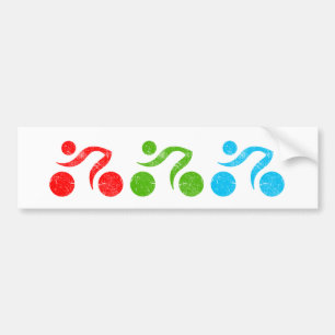 Adesivo Para Carro Cavaleiros de bicicleta em ação