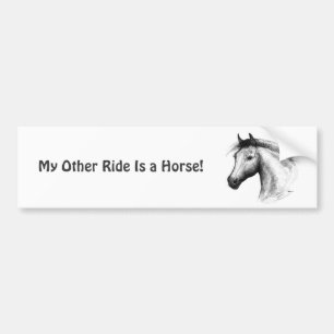 Adesivo Para Carro Cavalo:  Branco