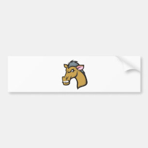 Adesivo Para Carro Cavalo feroz irritado dos desenhos animados