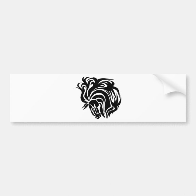 Adesivo Para Carro Cavalo preto (Frente)