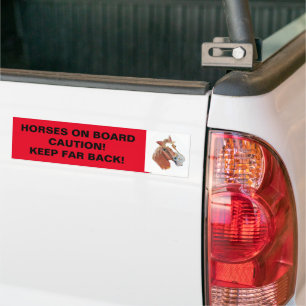 ADESIVO PARA CARRO CAVALOS A BORDO AVISO MANTENHA-SE A DISTÂNCIA!