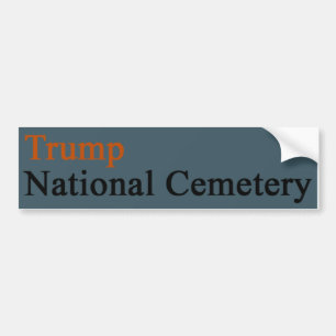 Adesivo Para Carro Cemitério Nacional de Trump — Aço Azul-Laranja