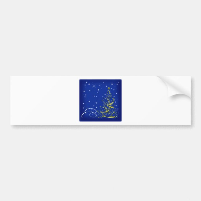 Adesivo Para Carro Cena de Natal Azul (Frente)