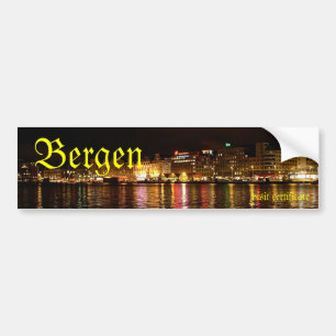 Adesivo Para Carro Certificado de visita a Bergen viagem à Noruega