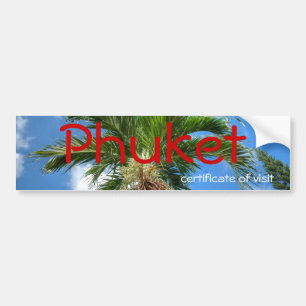 Adesivo Para Carro Certificado de visita - Phuket, Tailândia