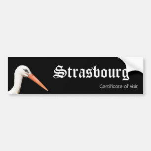 Adesivo Para Carro Certificado de visitante de Estrasburgo